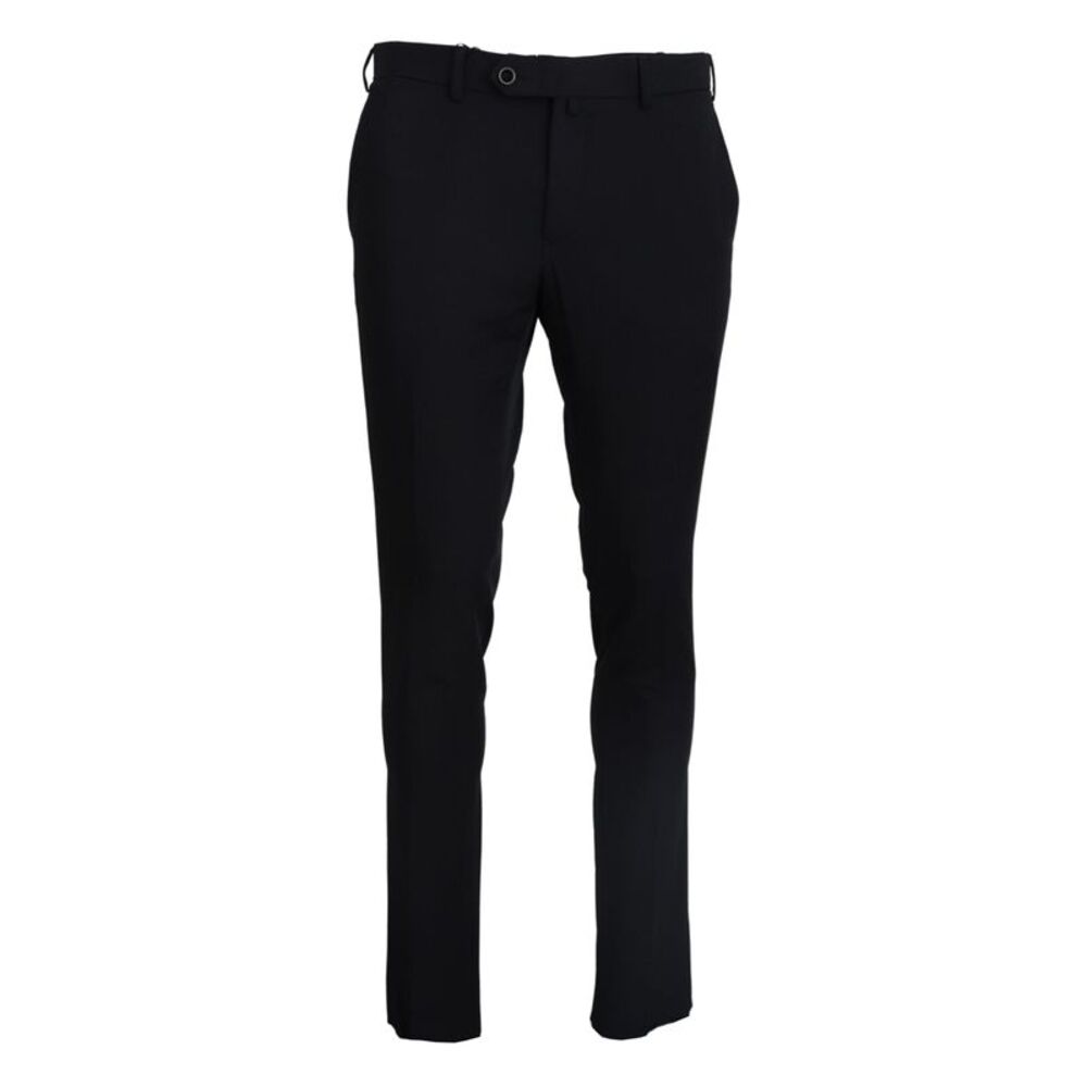 Domenico Tagliente Black Tapered Dress Formal Men's Pants